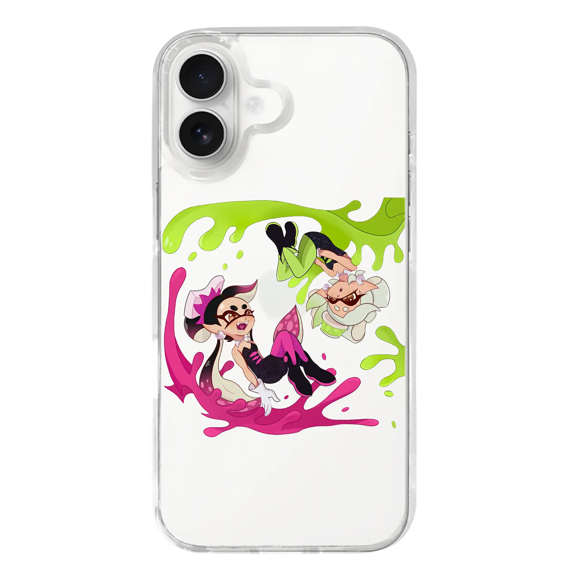 スプラトゥーン グッズ,シオカラーズ - iPhone 17シリーズ 透明スマホケース – 薄型・耐衝撃・精密フィット保護カバー